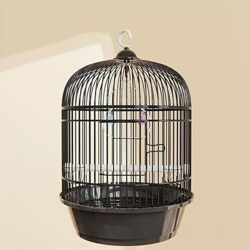 オカメインコ ケージ 丸型 鳥小屋 鸚哥 バードケージ ハンドル付き 文鳥 ケージ 小さい とりかご イン..