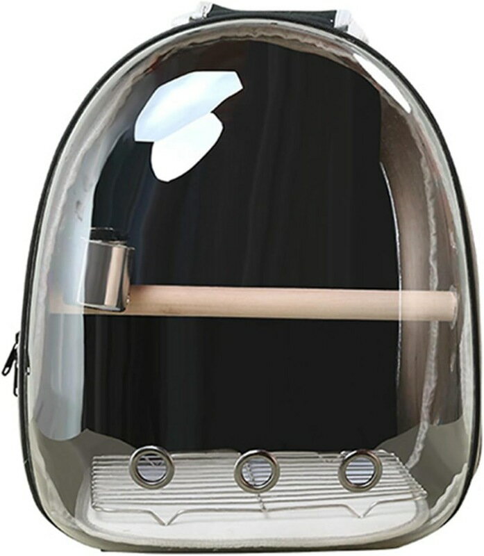 鳥キャリー リュック 透明 小型鳥 インゴ 文鳥 鸚哥 鳥ケージ ペットキャリーバッグ 通気性いい おてか..