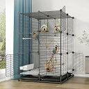 大型鳥かご 鳥籠 鳥 ケージ インコ ケージ 屋内 屋外用金属製鳥かご 大型オウムケージ 鳥かご 取り外し可能なトレイ付き 中型の小型鳥 オウム ラブバードフィ...