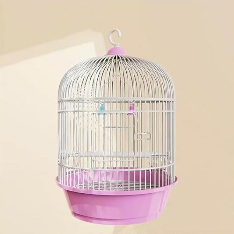 オカメインコ ケージ 丸型 鳥小屋 鸚哥 バードケージ ハンドル付き 文鳥 ケージ 小さい とりかご イン..