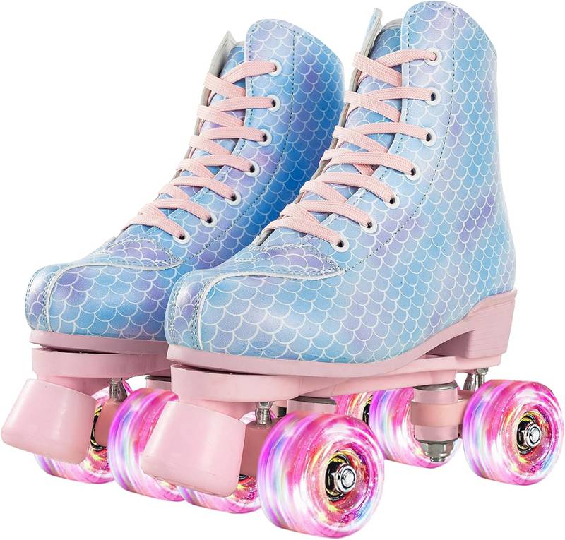 ローラースケート インラインスケート 子供用 四輪 ローラーシューズ 発光 ローラー 子供スケート キッ..