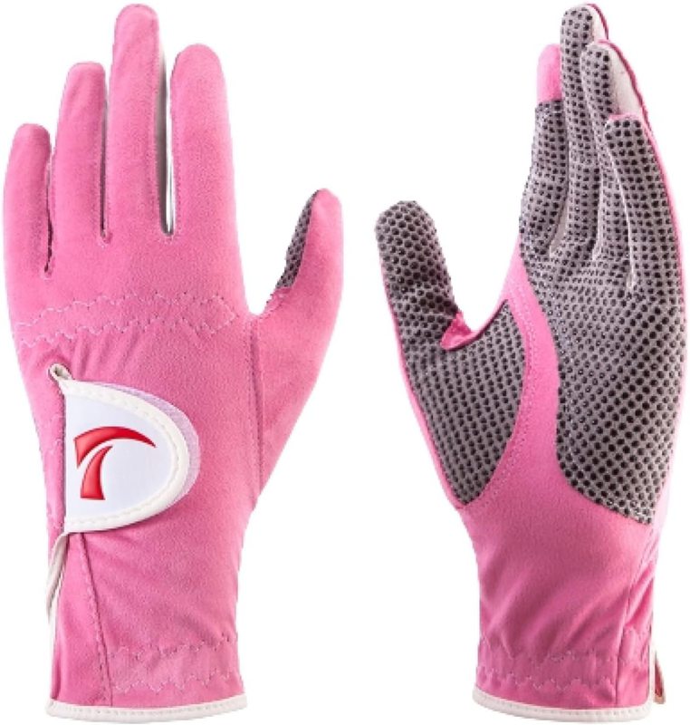 ゴルフグローブ レディース 両手用 ゴルフ手袋 フィット感 通気 防滑 耐久性 マイクロファイバー
