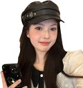 キャスケット 帽子 ベレー帽 PU革 小顔効果 レディース 無地 オールシーズン おしゃれ フェミニン かわいい 軽い 手洗い可 人気 カジュアル ゆったりベレー帽 通勤 通学 レター帽子