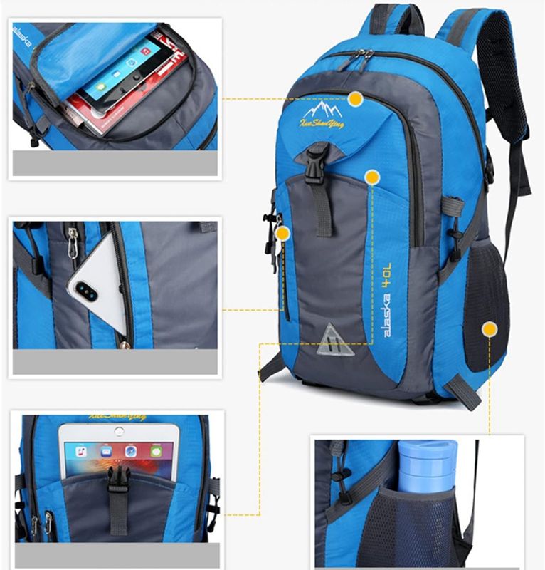 登山バッグ 40L 登山リュック 大容量 バックパック 防水 リュックサック ザック 多機能 収納性 超軽量 通気 男女兼用 ハイキング キャンプ 防災 旅行 アウトドア
