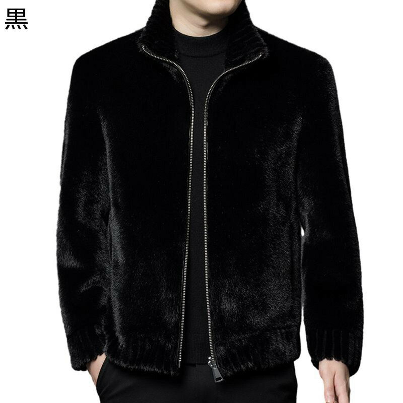 冬服 両面穿きジャケット メンズ ファーコート 秋冬着 ジッパー フェイクファーコート ボアコート ボアブルゾン コート ふわふわ スタイリッシュ ストリート 暖かい 保温性 日常着用 普段用