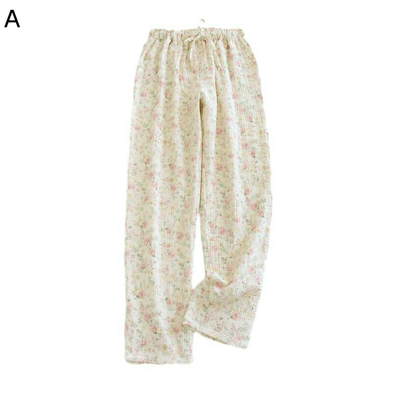 スウェットパンツ 二重ガーゼ 楽ちんパンツ パジャマ 春夏秋 ルームウェア 薄手 吸汗速乾 快適 レディース 紐付き ウェストゴム仕様 おしゃれ ゆったり ボトムス 長ズボン 柔らかい 肌触りが良い