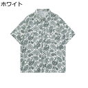 半袖シャツ メンズ カジュアルシャツ カップル ビーチシャツ 薄手 日焼け止め おしゃれ アメリカン 総柄 カシューナッツ花柄 夏服 ゆったり 通気性 速乾 汗染み防止 ストリート リゾート 花火大会 お祭り