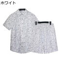 半袖シャツ アロハシャツ 上下セット メンズ カジュアルシャツ 落書き柄 夏用 薄手 開襟 快適 おしゃれ ストリート ヒップホップ 通気 速乾 汗染み防止 u...