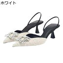 サンダル ラインストーン付き 金属飾り バックストラップ 2way 春夏 レディースサンダル ポインテッドトゥ ピンヒール セクシー ミドルヒール 疲れにくい 結婚式 履き易い パーティー