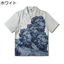 カジュアルシャツ メンズ レディース 彫刻 海神 アロハシャツ 半袖 開襟 ボタン 夏服 レギュラーフィット 創意 個性的 快適 通気速乾 軽量 UV対策 海水...