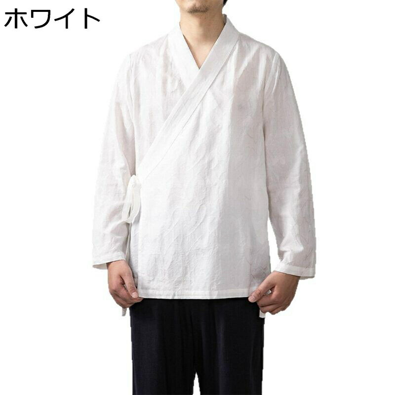 唐装 メンズ tシャツ 長袖 カーディガン 民族衣装 春秋 チャイナ風 大きいサイズ カジュアル ゆったり おしゃれ 薄手 シャツ 上着 シンプル ベーシック 夏服 散歩 デイリー お出掛け