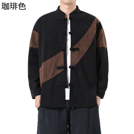 唐装 漢服 メンズ 長袖 春秋 チャイナボタン ポケット付き 大きいサイズ カジュアル ファッション ヴィンテージ トップス アウター ゆったり おしゃれ 若者 デイリー 旅行 普段着