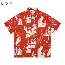 メンズ アロハシャツ 総柄 夏服 半袖 ハワイアン ビーチシャツ 紫外線カット カジュアル 涼しい 汗染み防止 折り襟 ユニセックス ゆったり 大きいサイズ アウトドア 海(4)