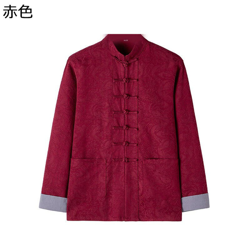 唐装 チャイナ服 シャツ メンズ 長袖 太極拳服 大きいサイズ スタンドカラー ファッション カジュアル ゆったり おしゃれ チャイナボタン ヴィンテージ 唐衣 春秋 デイリー 宴会