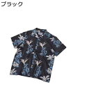 アロハシャツ 羽柄 Tシャツ メンズ 花柄 開襟 5分袖 襟付き 四季適用 ブラック ファッション サーフ系 アロハ風 薄手 汗染み 軽量 ゆったり 速乾吸汗 涼感 上着 男女兼用 カップル お出掛け リゾート 総柄プリント