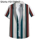 ハワイシャツ 6XL ストライプ パッチワーク アロハシャツ 折り襟 半袖 ビーチ メンズ レディース 夏服 開襟 オールシーズン 薄手 ストリート 薄い手 涼...