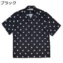 水玉柄 ビーチシャツ メンズ レディース ドット柄 ハワイシャツ アロハ 総柄 ペアルック 半袖 四季適用 ボタンダウン サーフ系 リゾート ゆったり涼感 接触...