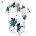ビーチシャツ メンズ 向日葵 ひまわり S-5XL 半袖 花柄 カッターシャツ 大きいサイズ 夏服 折り襟 ゆったり ポケット付き 四季適用 快適 通気 軽量 ...