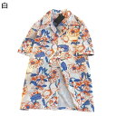花柄シャツ m-3xl ハワイ ビーチシャツ メンズ 総柄 ペアルック 五分袖 四季適用 ボタンダウン ハワイ風 リゾート ファッション 軽量 薄い手 吸汗通気 涼しい UVカット服 男女兼用 海水浴 バカンス