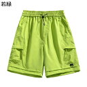カーゴショーツ ドライ ショートパンツ メンズ 速乾性 UVカット 5分丈 ハーフパンツ ワイド 無地 ランニング 半ズボン マルチポケット アウトドア カジュアル 通気 薄手 機能性 登山 おしゃれ(4)