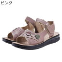 リラックスサンダル サンダル レディース 厚底 安定感 通気性 高反発 牛革 柔らかい コンフォート オープントゥ マジックテープ 静音 身長アップ ビーチ ウォーキング オシャレ カジュアル 夏(4)