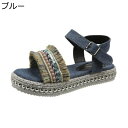 リラックスサンダル サンダル レディース 厚底 軽い 歩きやすい 美脚 ストレッチ オープントゥ やわらか 身長アップ ビーチ アンクルストラップ ウォーキング おしゃれ シンプル 夏用