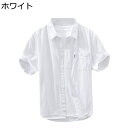 半袖シャツ メンズ 夏服 コットン100% 胸ポケット付き 通気性 カーディガン シャツ 和風 無地 ヴィンテージ カッコイイ コーディネート ゆったり 青年 スポーツ 普段着 散歩