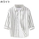 メンズシャツ 半袖 カジュアルシャツ 縞柄 プリント 薄い 軽量 シンプル 前開き スタイリッシュ トップス 通気性 吸汗速乾 オフィス トラベル お出掛け カジュアル ゆったり おしゃれ