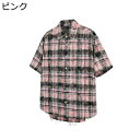 レディース メンズ 半袖 夏服 チェック柄 プリント カジュアル 純綿 ファッション ゆったり オシャレ 通気性 お洒落 カッコイイ 学院風 ユニセックス オフィス 日常着用 トラベル