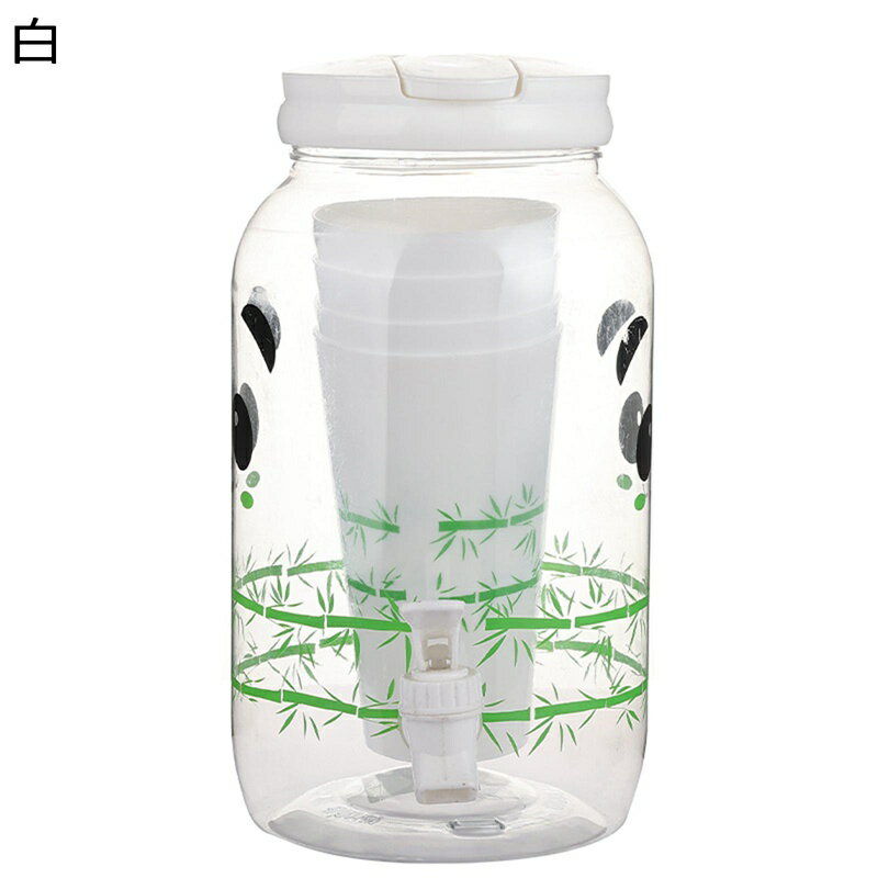 冷水筒 麦茶ポット 冷蔵庫ポット 花柄 ピッチャー ディスペンサー 蛇口付き 3.8L 大容量 ドリンクボトル 透明 広口デザイン 洗いやすい 麦茶 フルーツティー 家庭用 ウォーターケトル 貯蔵タンク