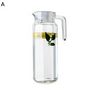 麦茶ポット 1300ml 冷蔵庫ポット ウォーターピッチャー ガラス 冷水筒 広口設計 透明 残量確認可 大容量 蓋付き ハンドル付き 花茶 コーヒー 水差し ...