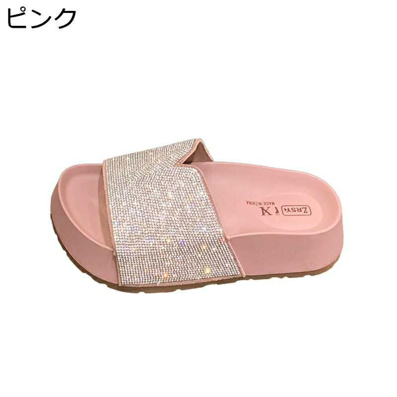 リラックスサンダル サンダル レディース 厚底 安定感 キラキラ 通気性 美脚 高反発 オープントゥ 静音 身長アップ 外履き 旅行 軽量 防滑 長時間履き 休暇 海辺 散歩 御洒落 カジュアル 夏