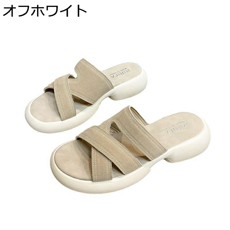 リラックスサンダル レディース サンダル 安定感 通気性 美脚 軽量 厚底 高反発 オープントゥ やわらか 長時間履き 身長アップ ビーチ ウォーキング おしゃれ 散歩 カジュアル 夏 丈夫