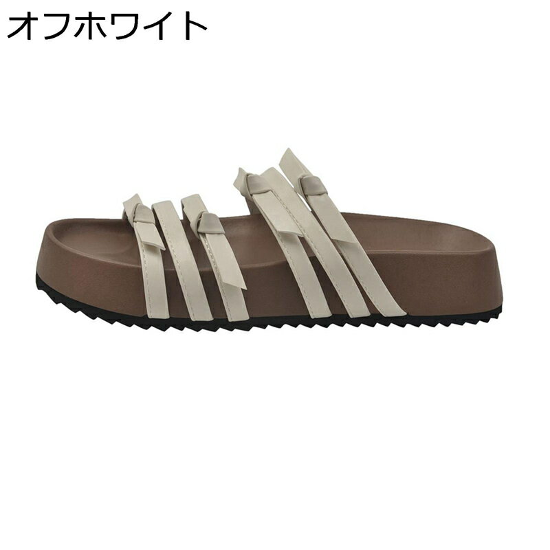 リラックスサンダル サンダル レディース 厚底 軽い 歩きやすい 美脚 高反発 オープントゥ やわらか 身長アップ デイリー 長時間履き 通気性 ビーチ ウォーキング 散歩 御洒落 シンプル 夏