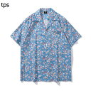 アロハシャツ 花柄 レトロ 半袖シャツ メンズ レディース UVカット 汗染み防止 肌着 ボタンダウン 開襟 速乾 透湿 ゆったり ストリート系 ハワイ 南国風...