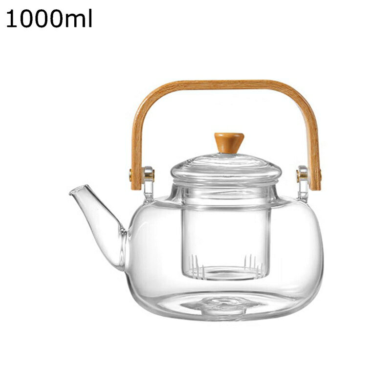 麦茶ポット ガラスポット 1000ml 耐熱耐冷 ガラス茶こし付き ハンドル付き ドリンクピッチャー ウォータータンク 大容量 シンプル アイスティー 紅茶 透明 シンプル 家庭用 オフィス キッチン