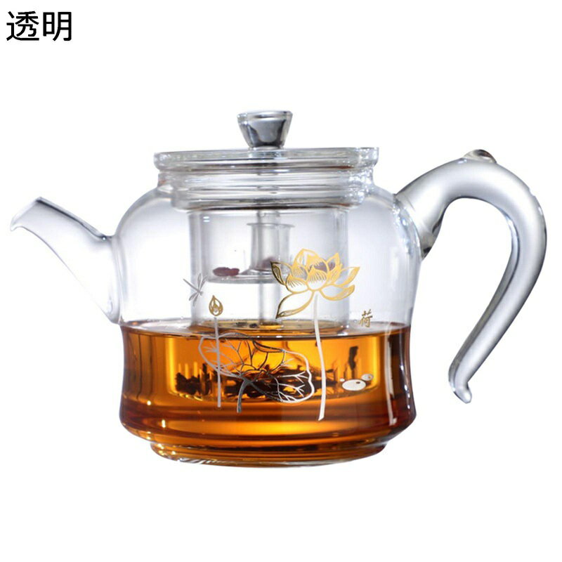 急須 ガラスポット ティーポット 茶こし付き 大容量 1000ml 直火可 電子レンジ対応 耐熱耐冷 後手形 麦茶 紅茶 フルーツティー 透明 シンプル 家庭用 オシャレ