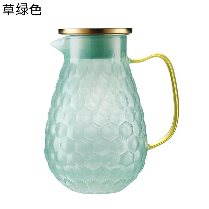 麦茶ポット ガラスポット 2wayフィルター 大容量 1.3L ウォータータンク 耐熱耐冷 直火可 すりガラス調 ドリンクピッチャー 紅茶 コーヒー クリア シンプル 飲料収納 冷蔵庫 家庭用 オシャレ