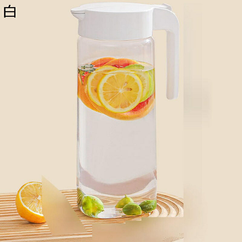 麦茶ポット ウォーターピッチャー 冷水筒 冷蔵庫ポット 冷水だけ 広口デザイン 大容量 透明 蓋付き 目詰まり防止 花茶 コーヒー ドリンクタンク ウォータージャグ 水差し 飲食店 お店用 オシャレ