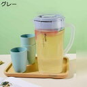 麦茶ポット 3000ml 冷水筒 ウォーターピッチャー 冷蔵庫ポット 耐熱 耐冷 広口設計 熱湯可 大容量 透明 蓋付き 目詰まり防止 アイスティー 花茶 ジャ...