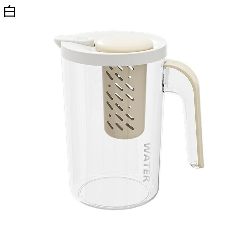 麦茶ポット 冷蔵庫ポット 大容量 L ドリンクピッチャー 蓋付き 茶こし付き 耐熱耐冷 ウォータータンク ..