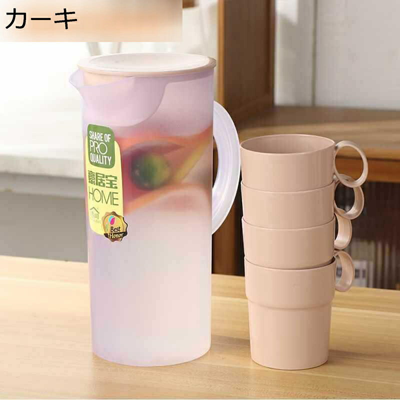 冷蔵庫ポット ピッチャー 麦茶ポット 1.6L 耐熱耐冷 割れにくい 軽量 フィルター ウォータータンク 透明 大容量 冷水筒 洗いやすい 広口デザイン 麦茶 フルーツティー 花茶 飲料ボトル 卓上 お店用
