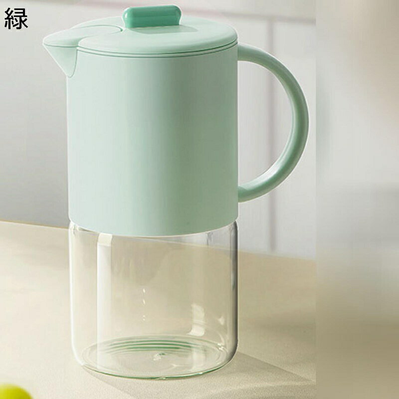 ガラスピッチャー 冷蔵庫ポット 麦茶ポット 1.8L大容量 耐熱耐冷 軽量 割れにくい 茶こし付き 透明 タンク 冷水筒 洗いやすい 広口 アイスティー フルーツティー ウォータータンク 家庭用 飲食店