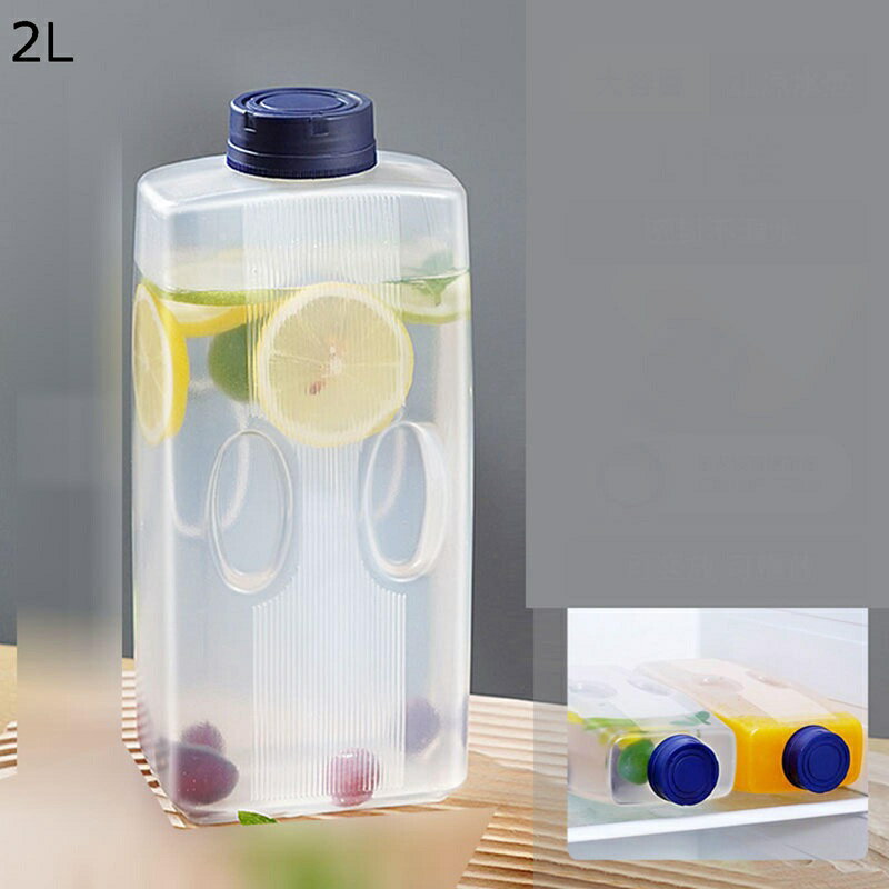 麦茶ポット ピッチャー 冷蔵庫ポット 耐熱耐冷 割れにくい 2L 軽量 プラスチック製 透明 冷水筒 タンク 大容量 洗いやすい アイスティー 紅茶 コーヒー ウォーターボトル レストラン キッチン収納 寝室