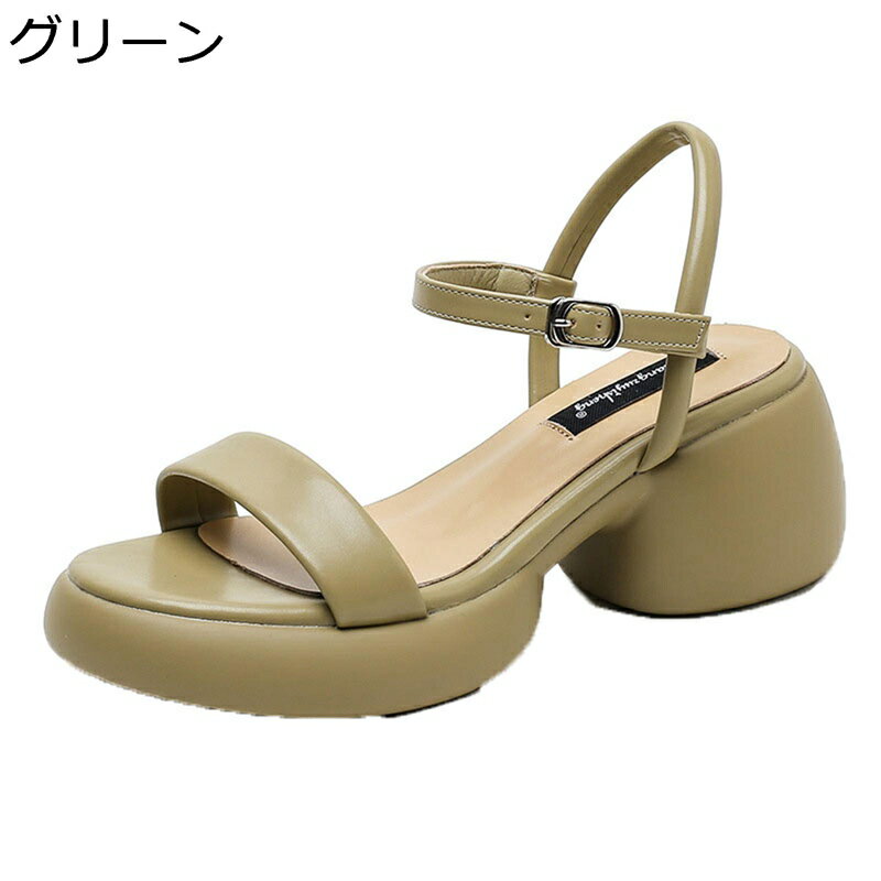 レディース サンダル 太ヒール ストラップ 厚底 歩きやすい 疲れにくい サマーシューズ 夏用 大人かわいい 通気性 軽量 コンフォート 婦人靴 旅行 ビーチ 通勤 アウトドア