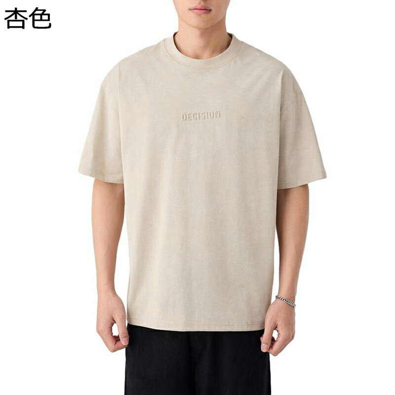 メンズ 半袖 夏 tシャツ プルオーバー 英字柄 プリント ファッション トレーニングウェア カジュアル 通気性 快適 柔ら 爽やか ゆったり おしゃれ 日常着用 お出掛け 普段着(4)