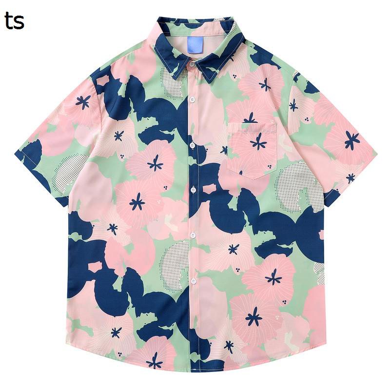 半袖シャツ アロハシャツ メンズ カジュアル ボタンダウン 前開き 日焼け止め 汗染み防止 ワイドサイズ..