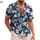 花柄 アロハシャツ 半袖シャツ メンズ 夏服 トロピカル 前開き 涼感 接触冷感 体型カバー ゆったり サーフ系 和風 ALOHA 熱帯風 吸汗速乾 通気 ストリートファッション リゾート ビーチ 旅行