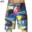 海水パンツ メンズ サーフパンツ 水着 プリント 総柄 水陸両用 短パン ショーツ ビーチウェア コンフォート 速乾性 汗染み防止 ウエスト調節可 半ズボン 夏用 春着 軽快 ヒンヤリ ジム 川遊び 普段着