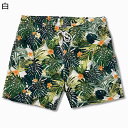 水着 サーフパンツ 海水パンツ メンズ 花柄 総柄プリント 春夏用 スイムウェア 半ズボン ビーチウェア ウエストゴム付き 通気性 速乾 水陸両用 短パン 海パン ハワイアン ファッション 釣り 旅行 海辺